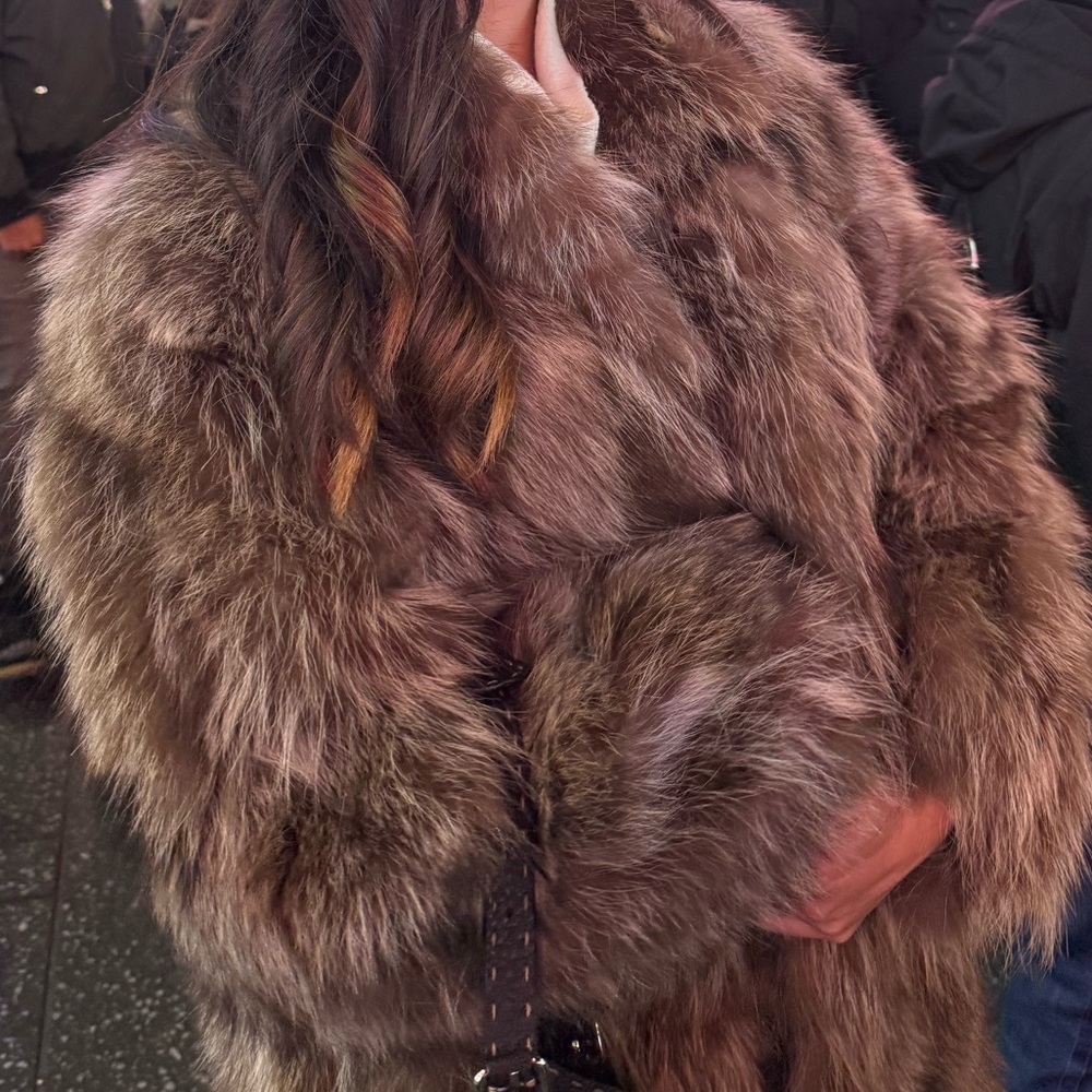 Natural fur coat